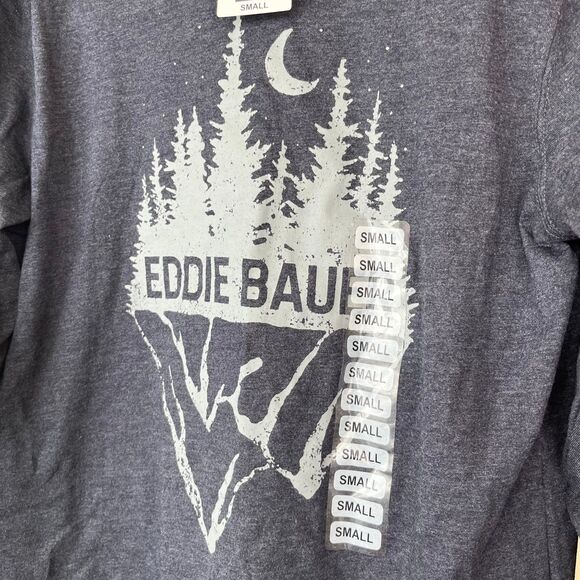 Eddie Bauer Men's Graphic Long Sleeve Tee Size S Sky Captain Reflections #711 - Picture 6 of 8